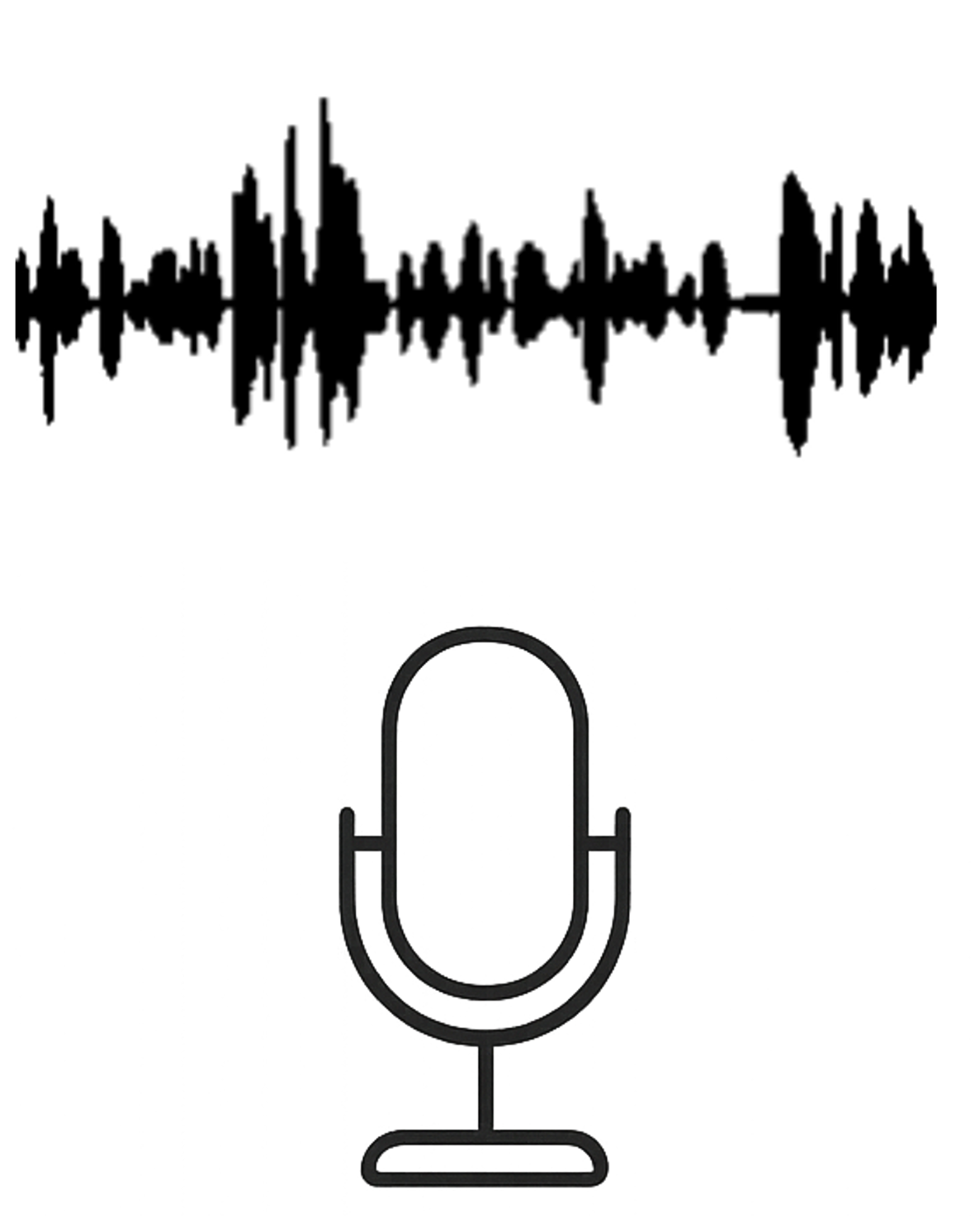 Waveform with natural variation, representing clean audio.